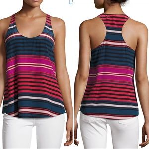 Joie Drew C Stripe Silk Tank
